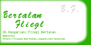 bertalan fliegl business card